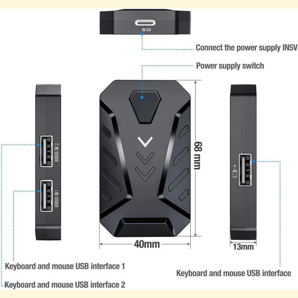 Gaming Wireless Bluetooth 5 In 1 Combo Keyboard And Mouse