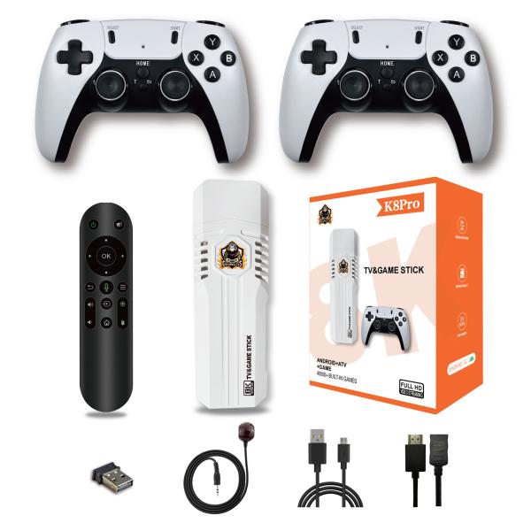 K8 Pro 40000+ Games 8k Hd Tv Classic Game Stick Android12.1 With Conso