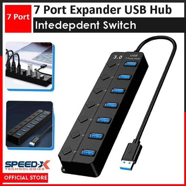 SP-UHS307 7-port Expander USB 3.0 Hub With Independent Switch Plug Play