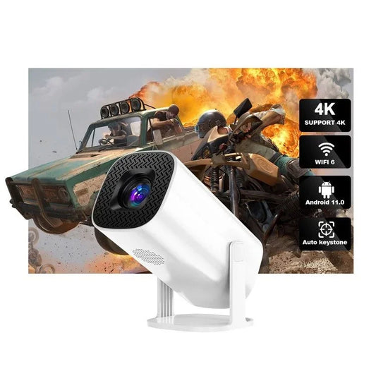 Hypermartz™ P30 Mini 4K Android 14 Dual Wifi and Bluetooth Portable Projector