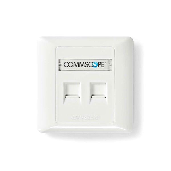 Commscope 2 Port CAT6 Face Plate Netwotking Socket