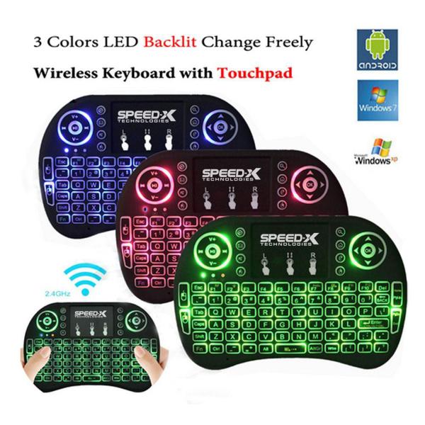 Speedx Rf 500 Mini Touch Pad Wireless With Backlight Keyboard Mouse