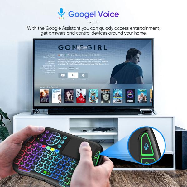 M9 Bluetooth Mini Wireless Keyboard 7 Backlit 2.4g Air Mouse Remote To