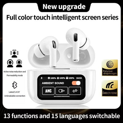 White New A9 Pro Apple Airpods Anc/enc Zhongkelqnxun Noise Reduction T