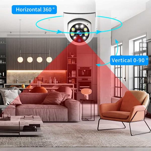Speed-x Sp-e27 Bulb Camera 1080p Wifi 360 Degree Panoramic Night Visio