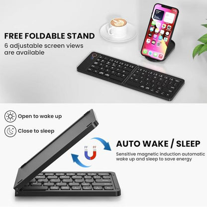 B023 11 Inch Foldable & Rechargeable Bluetooth Keyboard