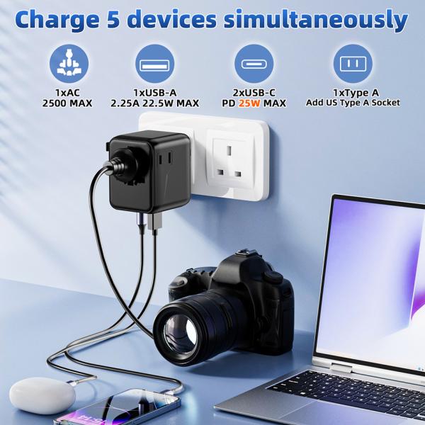 SP-TCW02 25W GaN Iii Universal Travel Adapter