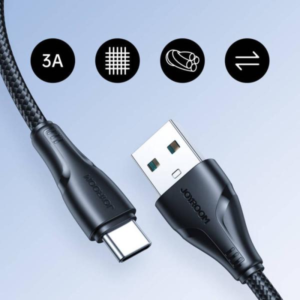 Joyroom S-A11 Surpass Series 3a Usb-a To Type-C Fast Charging Data Cable 1.2m-black