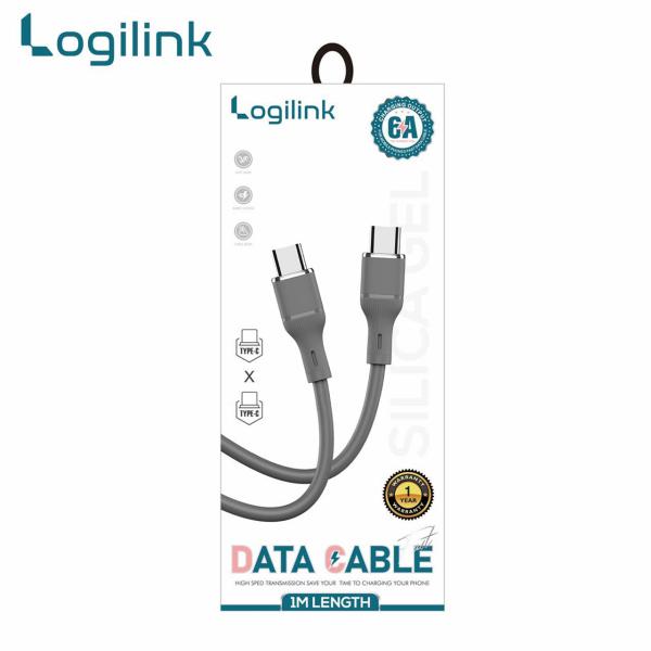 Logilink Type C To Type C Silicone Fast Charging Data Cable 1m (1 Year Warranty) Grey