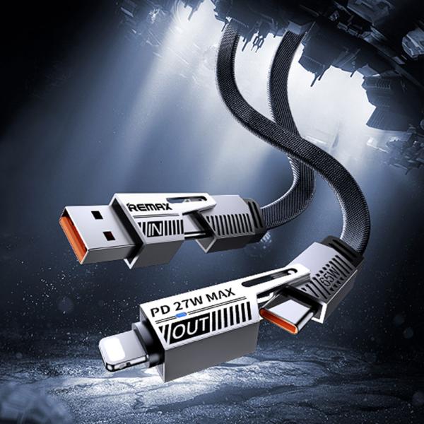 Remax RC-C189 65W 4 In 1 Multi Functional Data Cable Black