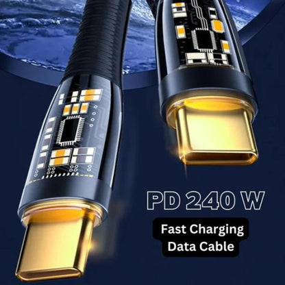 Aspor A153 240W Type C To Type C PD Fast Charging data Cable 1.8m