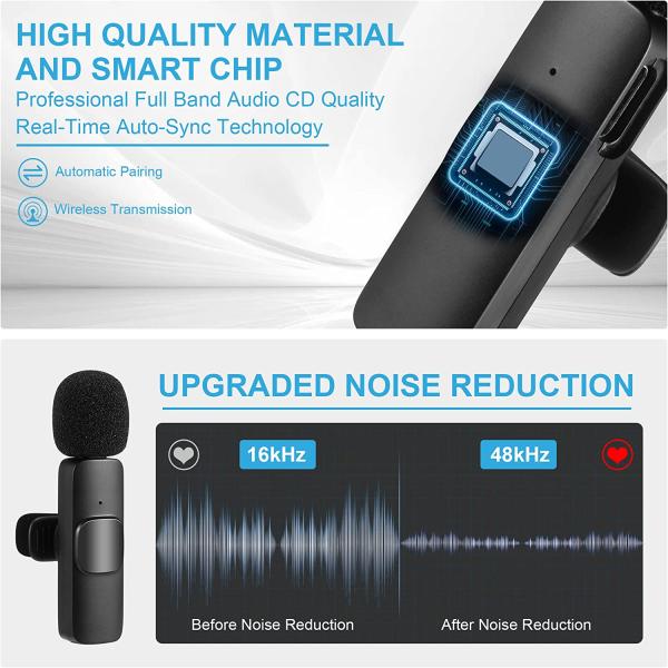 K11 2 In 1 Collar Wireless Microphone Iphone/android & Type C Supporte