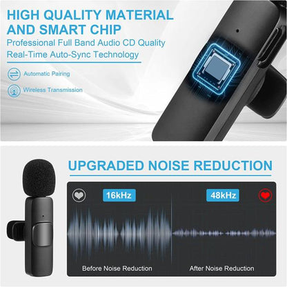 K11 2 In 1 Collar Wireless Microphone Iphone/android & Type C Supporte