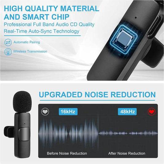 K11 2 In 1 Collar Wireless Microphone Iphone/android & Type C Supporte