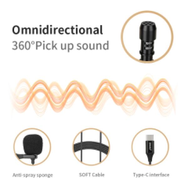 Jmary MC-R2 Type-C Lavalier Microphone