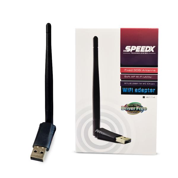 Speedx Alfa W114 3dbi Rtl8188ftv-vc Antenna Wifi Usb Adapter 300mbps