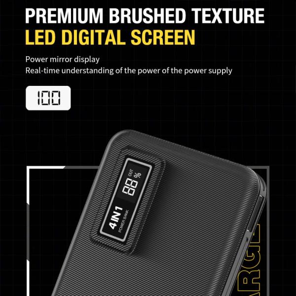 Aspor A300 Power Bank Original 10000mah Li-polymer Battery 4 In1 Power