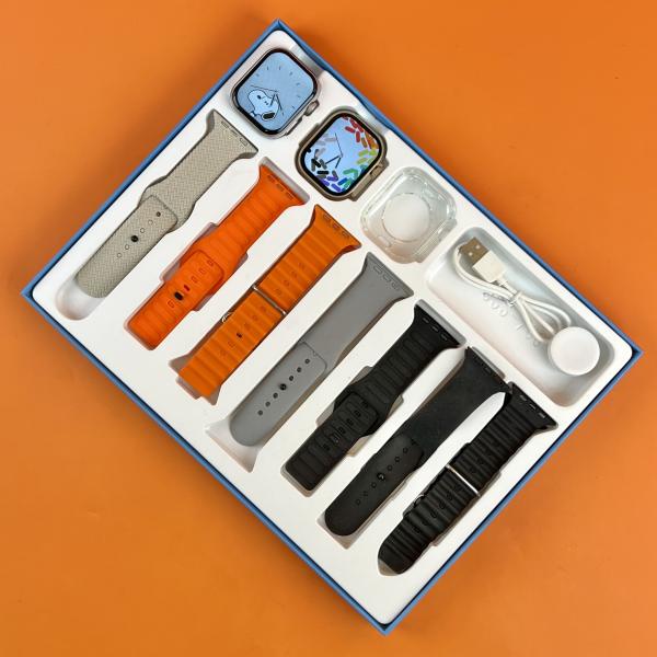 Jss-700 Pro Max Dual Smart Watch With 7 Straps + 1 Silicone Case Bluet