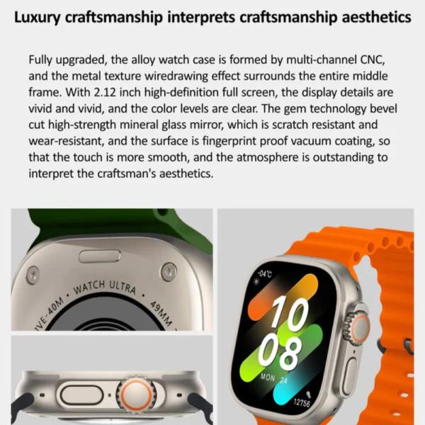 Hk8 Pro Max 2.12 Inch Amoled Screen Smart Watch Ultra 49mm Men Series