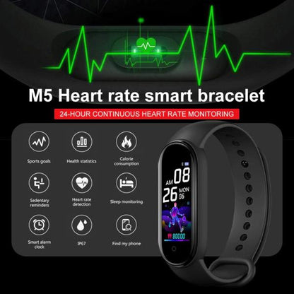 New M5 Band Sport Wristband Blood Pressure Monitor Heart Rate For Andr