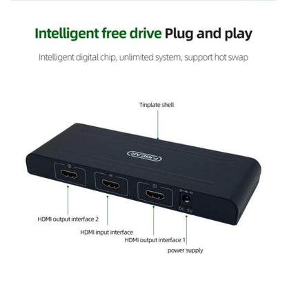 FJ102 HDMI Splitter 2 Port 4K Big Size