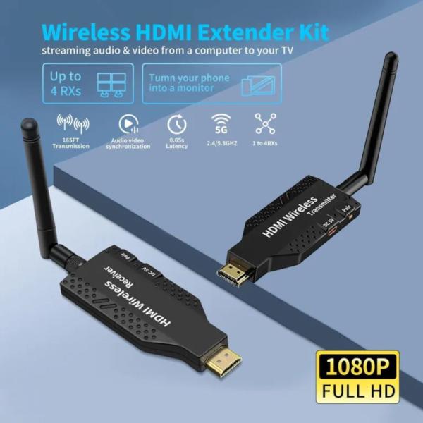 50m Wireless HDMI Extender 1080p Video Transmitter Receiver