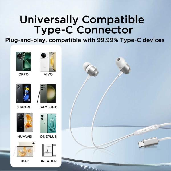 Joyroom-ec06 Type-C Series In-ear Metal Wired Earbuds Black