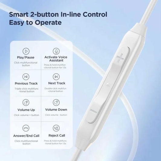 Joyroom-ec05 Type-C Series Half In-ear Wired Earphones-white