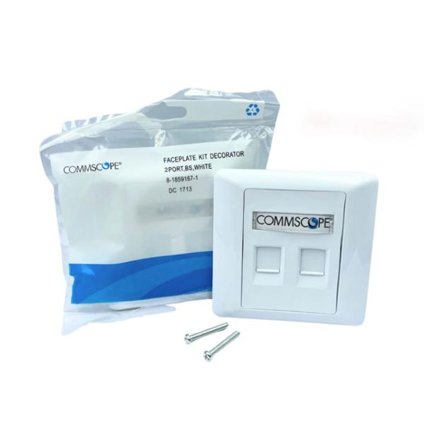 Commscope 2 Port CAT6 Face Plate Netwotking Socket