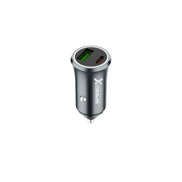 SX-C40 Pro 48W Dual Port Fast Car Charger With USB-C To USB-C Cable