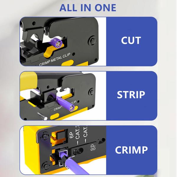 HT-718 CAT7 RJ45 Crimping Tool With Cutter