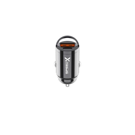 SX-C41 Mini 48W PD + QC Dual-port Aluminium Car Charger