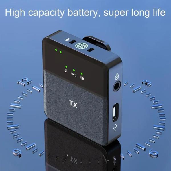 SX8 2 In 1 Type-c/iphone Single Professional Lavalier Wireless Microphone For Interview, Vlog, Live Mic Noise Reduction
