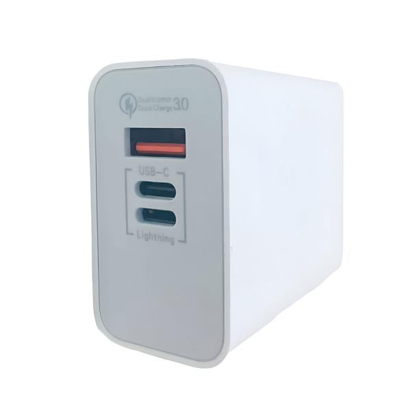 Iphone 16 Pro Max 50W Power Adapter With 3 Ports ( Usb-a USB-C Or Lightning )