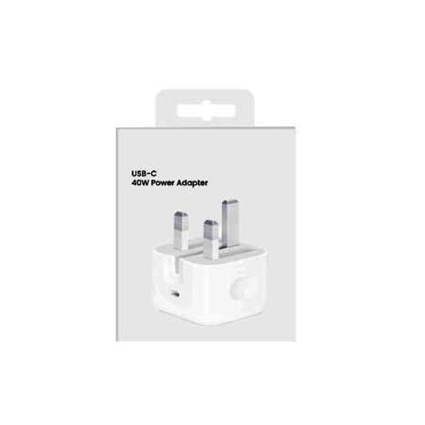 Iphone 17 Pro Max 40W (original Watt) Uk Pin USB-C Power Adapter With NFC