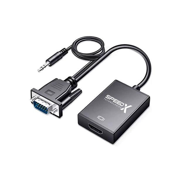 (sp-vh108) VGA To HDMI 1080p Adapter With 3.5mm Audio Output Jack