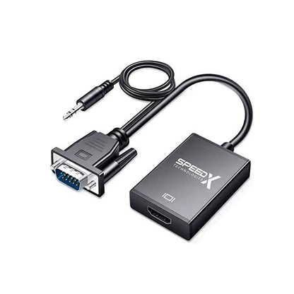 (sp-vh108) VGA To HDMI 1080p Adapter With 3.5mm Audio Output Jack