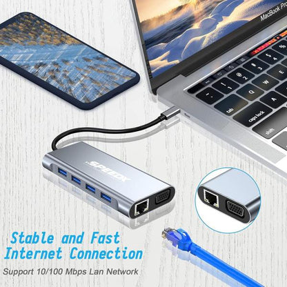 Speed-x (sp-tc1101) 11 In 1 Multi-port Type C 4k Hdmi Usb 3.0 Converte