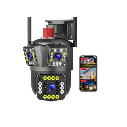 Speed-x (spz-803) 3 Camera Lens Wifi Outdoor 6mp Color Night Vision Wi