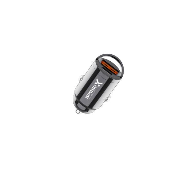 SX-C41 Mini 48W PD + QC Dual-port Aluminium Car Charger