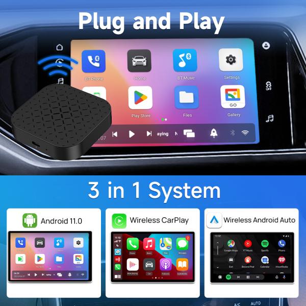 Carlinkit T-box 2+16gb Apple & Android 11.0 Wireless Carplay Ai Box