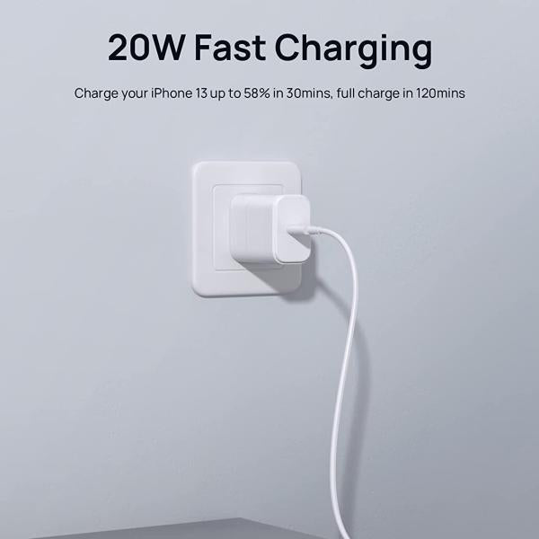 Iphone Usb-c Pd 20w Power Adapter Charger 2 Pin (usa Pin)