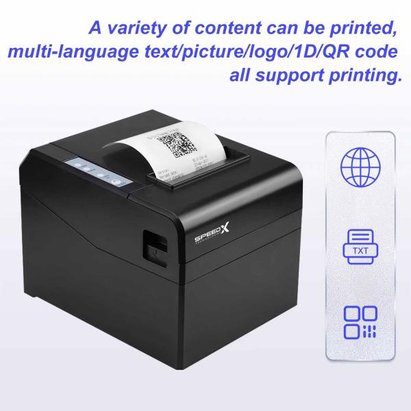 SP-250U 80mm Thermal Receipt Printer USB Interface 300mm/s Printing Speed