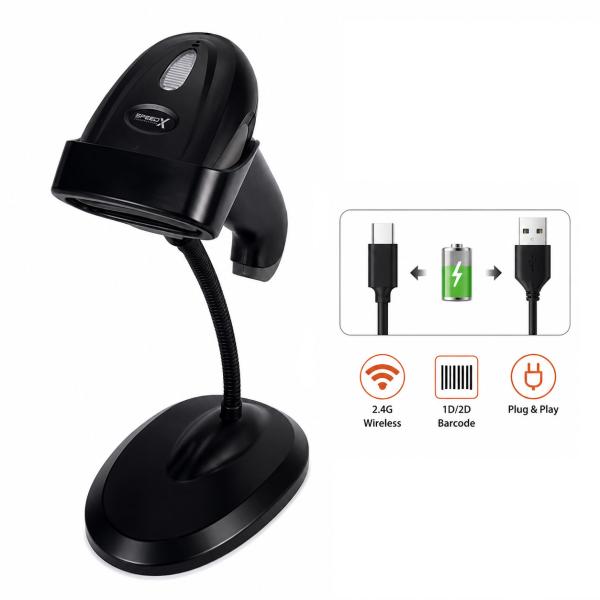 60d 2d Wirless 2.4ghz Barcode Scanner With Stand