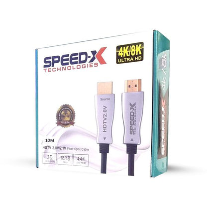 Speed-x 10m Fiber Hdmi Cable 2.0/2.1 Aoc(active Optical Cable) 30awg C