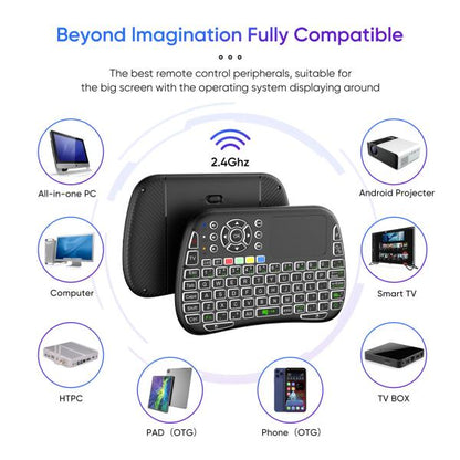 M9 Bluetooth Mini Wireless Keyboard 7 Backlit 2.4g Air Mouse Remote To