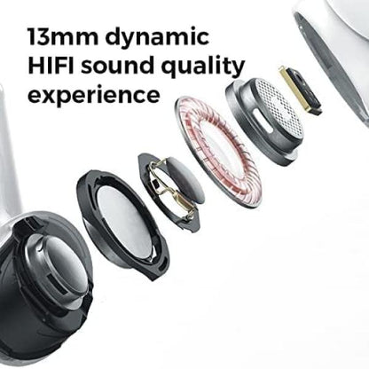 Joyroom Jr-t03s Pro(nx3) Wireless Headphones White With Thin Red Case