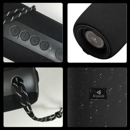 Kisonli Q22 Plus 16W Bt/fm/usb/tf/aux/tws Waterproof Portable Speaker