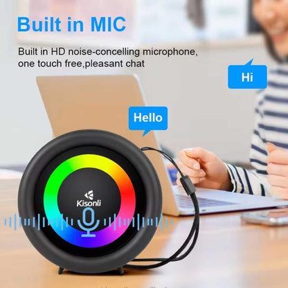 Kisonli S16 TWS Dj Powered Portable Mini Fm Radio Speaker With Soft Cord Handle