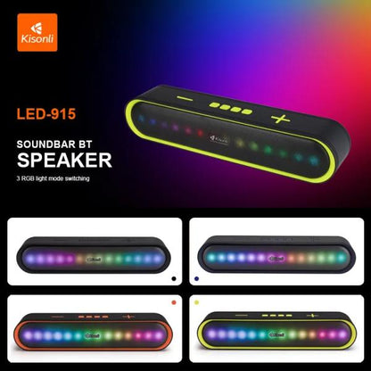Kisonli Wireless Bluetooth Longbar Speaker LED-915